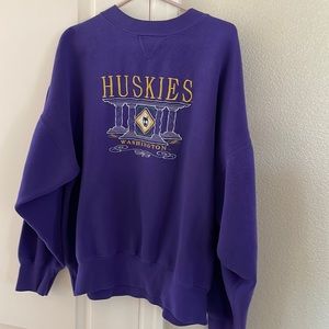 Vintage purple Washington state huskies crew neck size XL